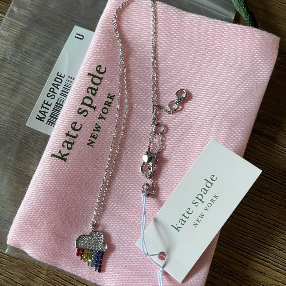 KATE SPADE-NWT Crystal Rainbow Pendant with Chain